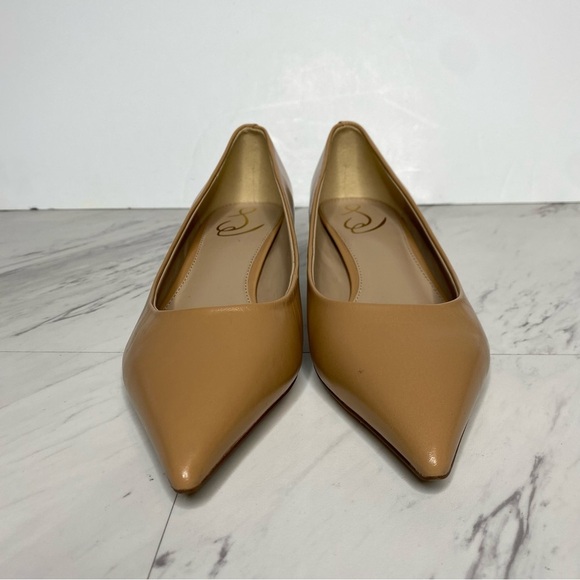 Sam Edelman Franci Pointed Toe Tan Light Brown Leather Pump 8 1/2 M - Picture 2 of 15